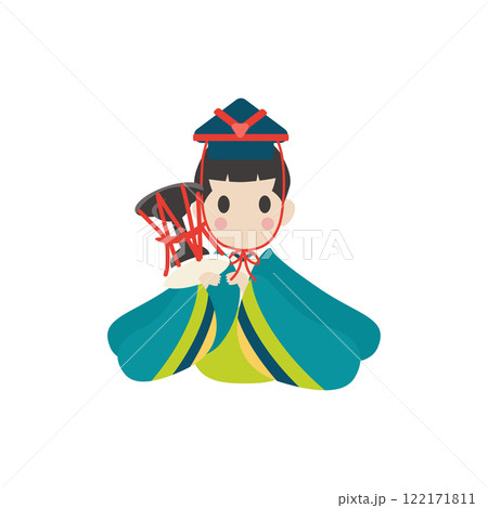 ひな人形_五人囃子_小鼓 ベクターイラスト ひな人形_五人囃子_小鼓 ベクターイラスト 122171811