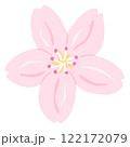 シンプルな可愛らしい桜の花 122172079