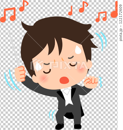激しくタクトを振る指揮者の男性 122172609