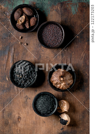 Set of black spices Set of black spices 122173203