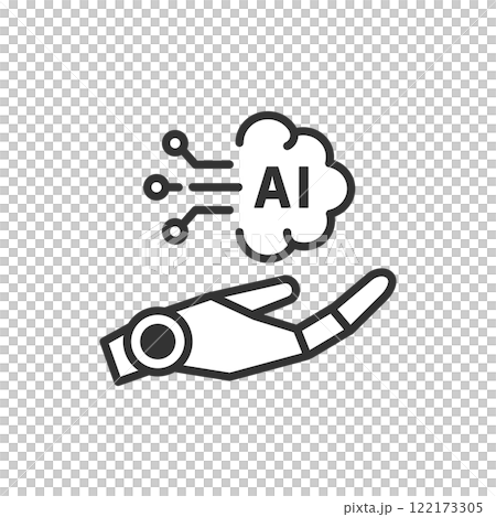 AIエージェントのイメージアイコン2(ベクター・線画) 122173305