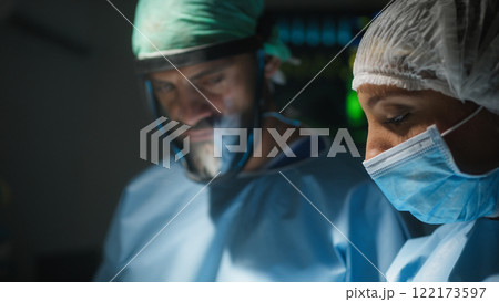 veterinary doctor at work in the operating room 122173597