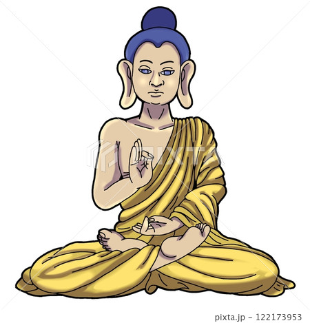 坐禅をするお釈迦様 坐禅をするお釈迦様 122173953