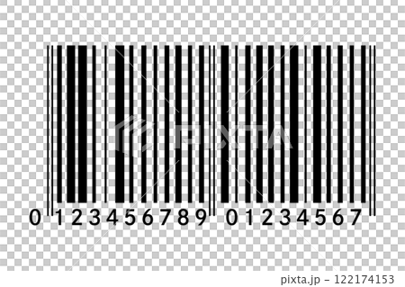 Barcode icon illustration material with numbers Barcode icon illustration material with numbers 122174153