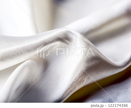 シルクの背景イメージ素材　シルバー 122174398