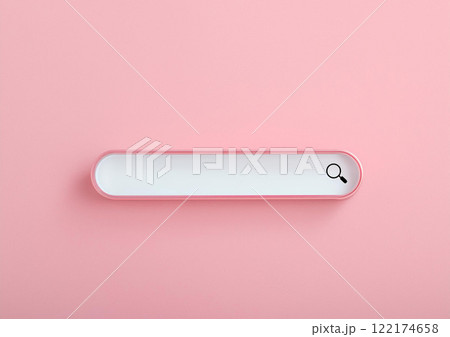 検索窓　ピンクい背景 122174658