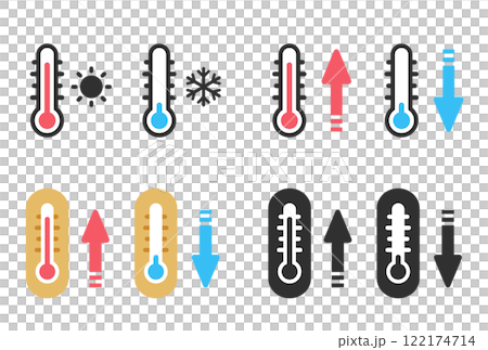 溫度計和濕度計的簡單圖示集 122174714