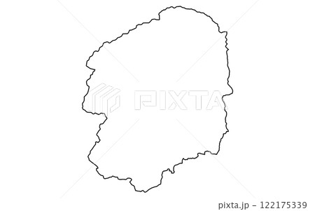 リアルな栃木の地図（線画） 122175339