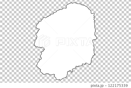 リアルな栃木の地図（線画） 122175339
