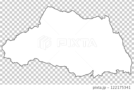 リアルな埼玉の地図(線画) リアルな埼玉の地図(線画) 122175341