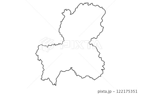 リアルな岐阜の地図（線画） 122175351