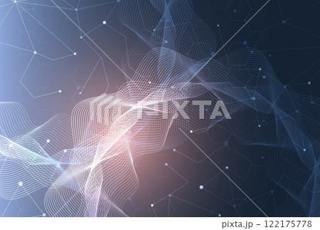 電気信号のようなアブストラクト背景 122175778