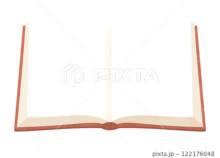 白紙のページを広げた本のシンプル素材 122176048