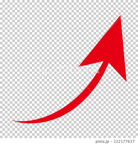 シンプル 赤矢印 右肩上がりイラスト シンプル 赤矢印 右肩上がりイラスト 122177637