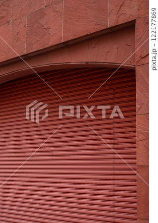 Red shutter door architecture Background Red shutter door architecture Background 122177869