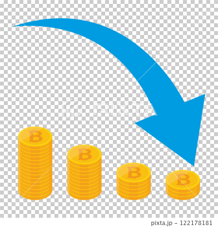 比特幣減少的例證 122178181