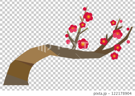 シンプルな梅の木 122178904