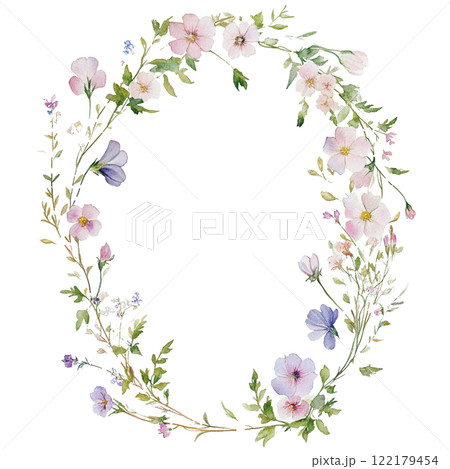 watercolor greeting card with watercolor flowers handmade 122179454