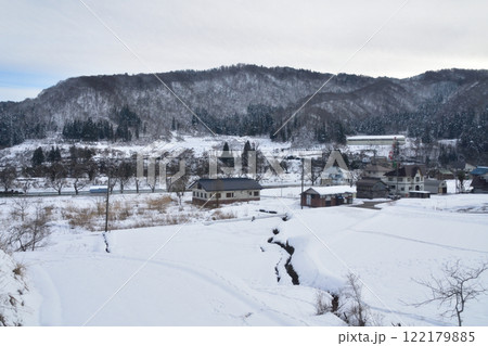JR東日本飯山線の森宮野原駅から西大滝駅の風景(2022年12月) JR東日本飯山線の森宮野原駅から西大滝駅の風景(2022年12月) 122179885