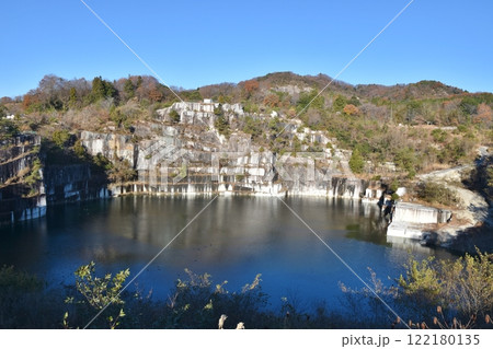 冬の朝の石切山脈 茨城 冬の朝の石切山脈 茨城 122180135