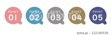 カラフルな数字アイコンセット 122180556