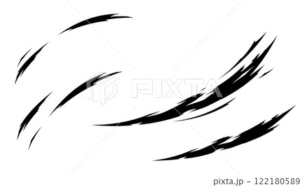 筋になった煙のエフェクトのイラスト素材セット 筋になった煙のエフェクトのイラスト素材セット 122180589