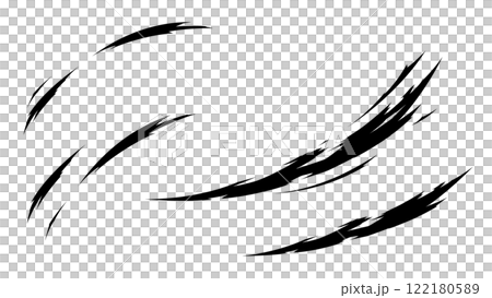 筋になった煙のエフェクトのイラスト素材セット 筋になった煙のエフェクトのイラスト素材セット 122180589