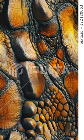 Textured Leather with Warm Tones and Details 122180663