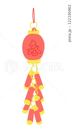 Chinese red and gold decorative hanging lantern 122180962