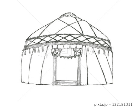 遊牧民の住居　ゲル 122181311
