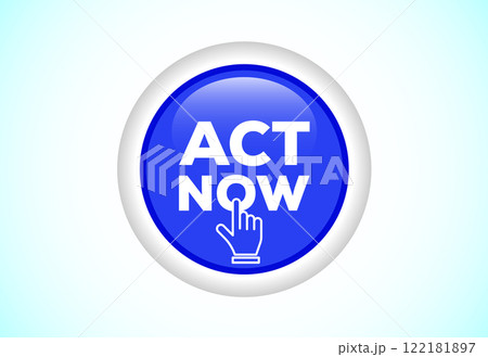 Act now button. Suitable for mobile app, and website UI design. 122181897