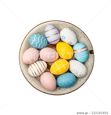 Happy Easter concept with easter eggs Happy Easter concept with easter eggs 122181933