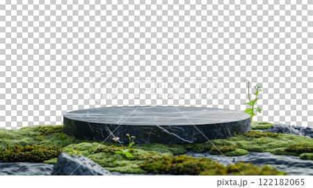 Alpine Elegance on Stone Podium 122182065