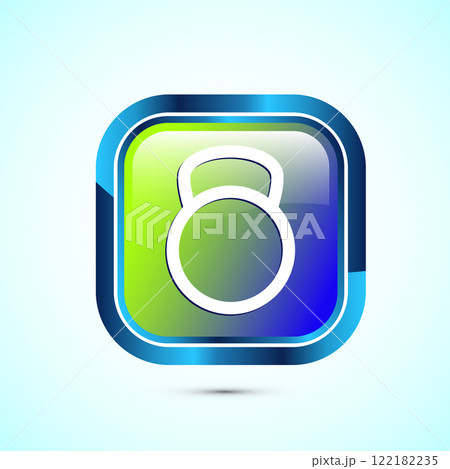 Kettlebell icon design illustration. Weight icon for weight lifting, fitness, and gym workouts. Button design Kettlebell icon design illustration. Weight icon for weight lifting, fitness, and gym workouts. Button design 122182235