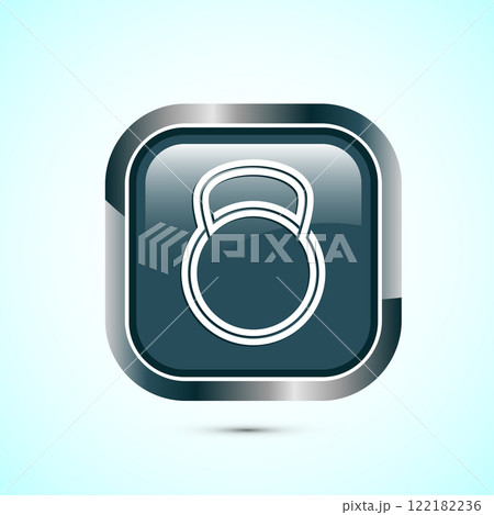 Kettlebell icon design illustration. Weight icon for weight lifting, fitness, and gym workouts. Button design Kettlebell icon design illustration. Weight icon for weight lifting, fitness, and gym workouts. Button design 122182236