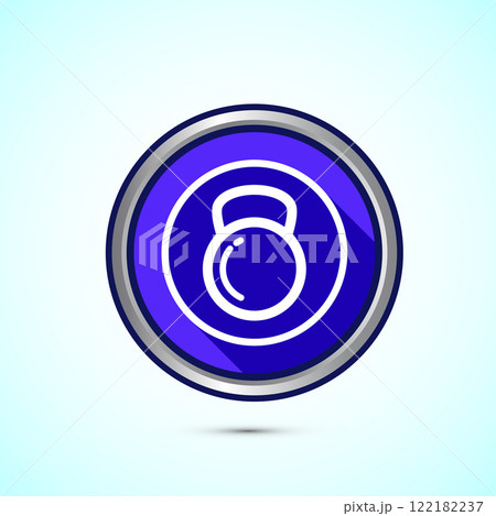 Kettlebell icon design illustration. Weight icon for weight lifting, fitness, and gym workouts. Button design Kettlebell icon design illustration. Weight icon for weight lifting, fitness, and gym workouts. Button design 122182237