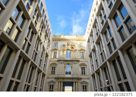Humboldt Forum museum of human history, art and culture, in the Berlin Palace on the Museum Island in Berlin, Germany 122182375