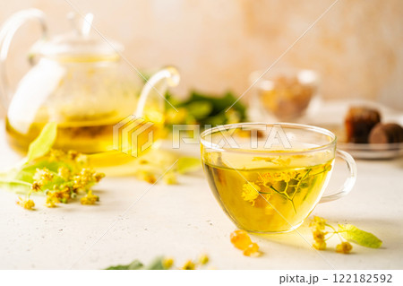 Cup of linden tea Cup of linden tea 122182592