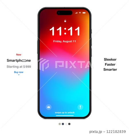 new frameless smartphone grey color with colored screen saver, front view, isolated on white background. mockup of realistic and detailed mobile phone with shadow. vector illustration new frameless smartphone grey color with colored screen saver, front view, isolated on white background. mockup of realistic and detailed mobile phone with shadow. vector illustration 122182839