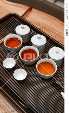 A Diverse Array of Assorted Tea Varieties Featured in a Traditional Chinese Tea Set A Diverse Array of Assorted Tea Varieties Featured in a Traditional Chinese Tea Set 122183007