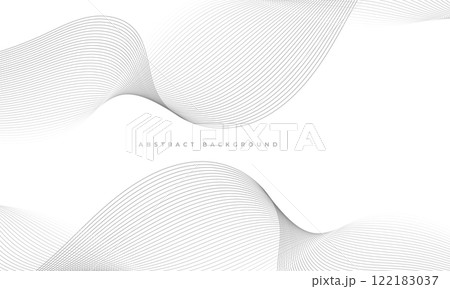 Abstract white background with grey wavy lines 122183037