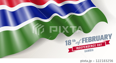 Gambia independence day vector banner, greeting card. 122183256