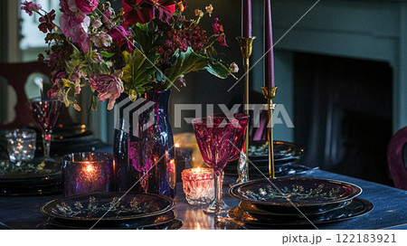 New Year party decor, home decoration for festive holiday celebrations 122183921
