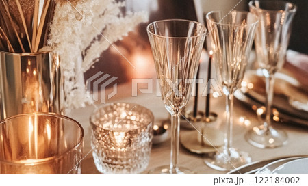 New Year party decor, home decoration for festive holiday celebrations 122184002