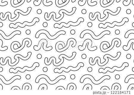 Abstract Wavy Lines and Dots Seamless Coloring Page 122184171