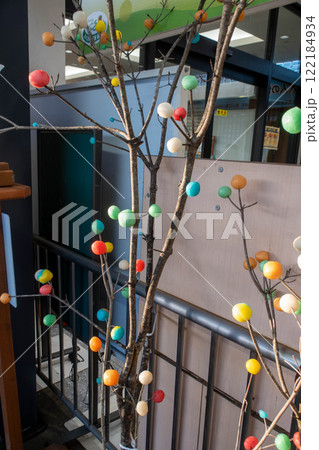 小正月の風物　まゆ玉飾り　群馬県中之条町 122184934