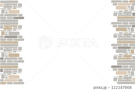 色んな形の煉瓦のフレーム。壁紙。 色んな形の煉瓦のフレーム。壁紙。 122187008