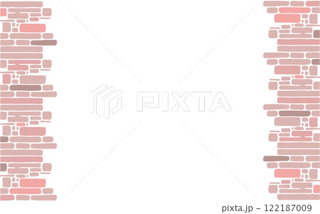 色んな形の煉瓦のフレーム。壁紙。 122187009