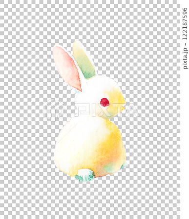 Rabbit looking back Rabbit looking back 122187596