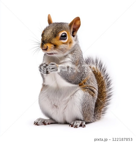 Squirrel isolated on white background 122187853